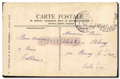 Paryż — Statua Étienne Doleta — wydawca Maison Martin 1906 — Rewers