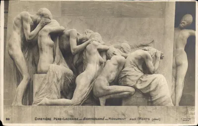 Cmentarz Père-Lachaise — Bartholomé — Pomnik Zmarłych (szczegół) — A. Mouter, Paryż