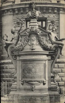 Paryż — Pomnik Charlesa Garniera — Architekt Opery