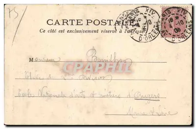 Paryż — Pomnik Francisza Garniera — L. J. & Cie, wyd., Angoulême-Paryż — Rewers