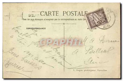 Parque de VERSAILLES — Os Parterres e o Tapete Verde — L. Ragon, fototipista — Verso