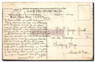 NANCY — Kąt Placu Stanisława — D. D. n°154 — Rewers