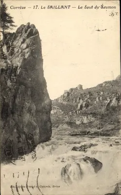 Le Saillant — O Salto do Salmão — Fototipia Bessol e Guionie, Brive
