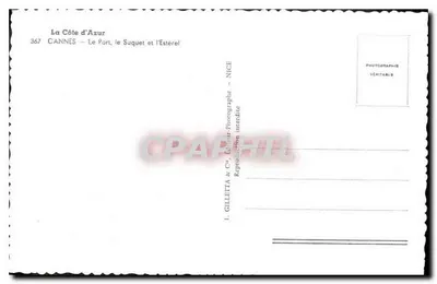 Cannes — Port, Suquet i Estérel — I. Gilletta & Cie, Nice — Rewers