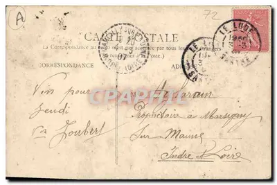 Le Mans - Statue de Chanzy — éditeur anonyme, n° 72 — Verso