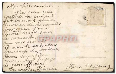 Miłość i róża — scenka romantyczna — Veloute 715 — Rewers