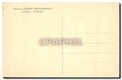Castelo de Bourg Archambault — O Donjon — Livraria Fontaine — Verso