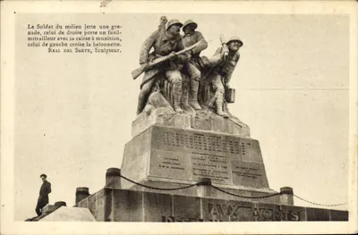 Monumento aos Mortos das Forças de Champagne-Navarin — Frente de Champagne-Navarin — Escultura de Real Del Sarte