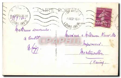 Pornichet (Loire-Inf.) — Widok z końca jetée — wydawca F. Japeau, nr 8 — Rewers