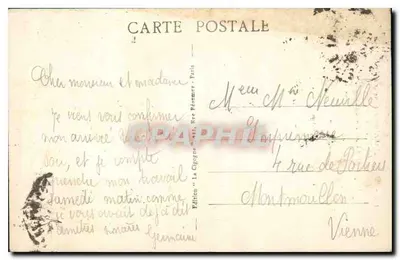 Paris - O Obelisco de Louqsor e as Fontes (Praça da Concórdia) - Edição La Cigogne, n°119 — Verso