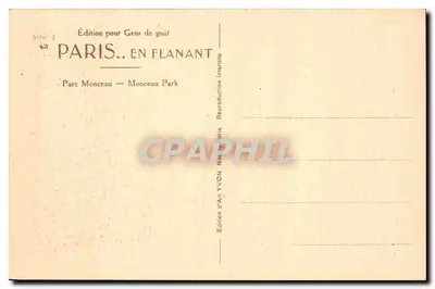 Park Monceau — Park Monceau — Wydawnictwo YVON — Rewers