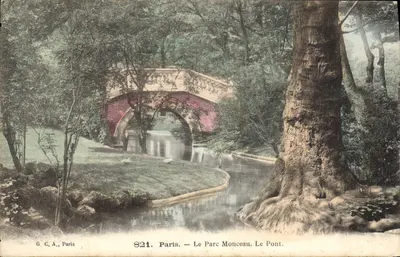 Paryż — Le Parc Monceau. Le Pont. — G. C. A., Paryż, n° 821
