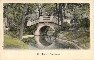 Parc Monceau — Pont sur canal — B.I.C. n°93