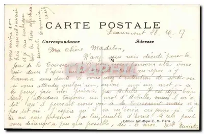 Museu do Luxembourg — O Pão Bendito — Dagnan-Bouveret — C.M. — Verso