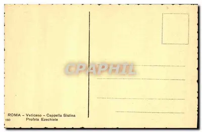 Profeta Ezequiel — Capilla Sixtina — editor desconocido, número de serie 150 — Reverso