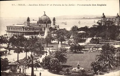 Nice — Ogród Albert I i Pałac Jetée — Promenade des Anglais — Wydawnictwo Gilletts