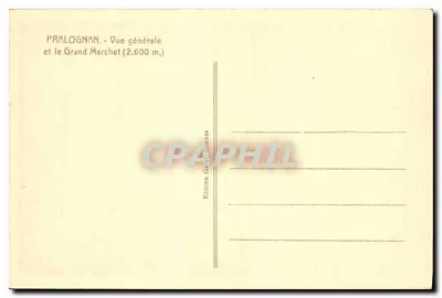 Pralognan — Visão geral e o Grande Marchet (2.600 m.) — Edição Grati Cannes — Verso