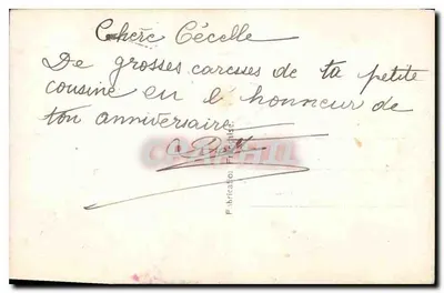 Buquê de rosas e lírios — Feliz Aniversário — DIX PARIS 1536 — Verso
