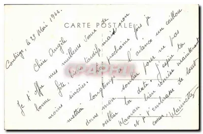 Bouquet de fleurs — Bonne Fête — Kartka pocztowa — Rewers