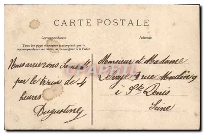 Zamek w CHANTILLY — Widok z portery — Berger, G. & Cie, wydawca, Chantilly — Rewers