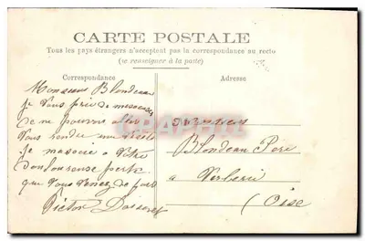 Dieppe — Molo w dzień burzy — E. Marchaou, n°299 — Rewers