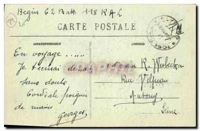 Avallon — Valle del Cousin — Los lugares pintorescos — Carretera de Pontaubert — Pothau, editado por Avallon — Reverso