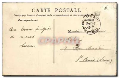 Montceaux — Ruiny Zamku La Belle Gabrielle, XVI wiek — Vve Masson, wydawca — Rewers