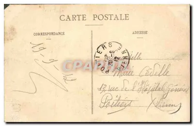 Châtellerault — Vista geral sobre Blossac — editor Vienne, n° 202 — Verso