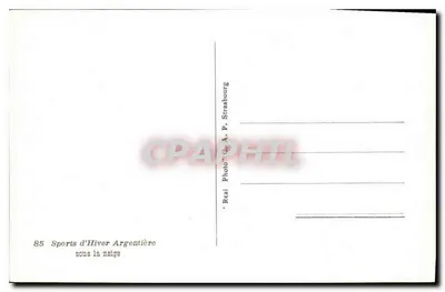 Zimowe sporty w Argentière — pod śniegiem — Foto A. P. Straubourg — Rewers
