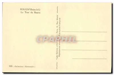 Rouen — Wieża Miodowa — Wydawnictwo Sztuki Intendé — Rewers