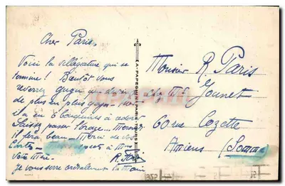 Parijs — Het Triomfboog van het Carrousel — A.P. — nr. 117 — Achterkant