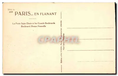 A Porta Saint-Denis — Paris en Flanant — Edição de Arte YVON — Verso