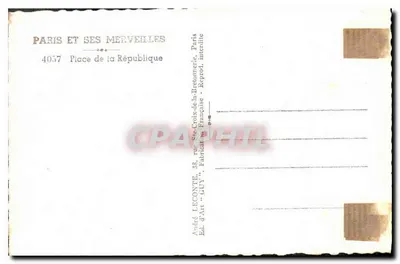 Place de la République — París — editor GUY, n° 4057 — Reverso