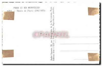 Teatr Operowy — Paryż — Wydawnictwo Sztuki « GUY » — Rewers