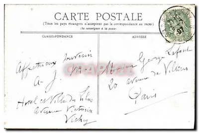 Vichy — Urząd Miasta — Wydawca Andréch Paris — Rewers