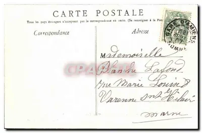 Amiens — Katedra widziana z brzegów Sommy — L. Caron, fot.-wyd. Amiens, n° 161 — Rewers