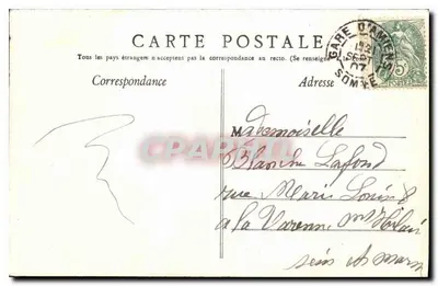 Amiens — Katedra — Façade — L. Caron, fot. i wyd. Amiens — Rewers