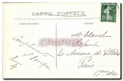 Eu (S.-Inf.) — Túmulo de Felipe d'Artois na cripta da Igreja Nossa Senhora — Bilhete postal antigo n°29 — Verso
