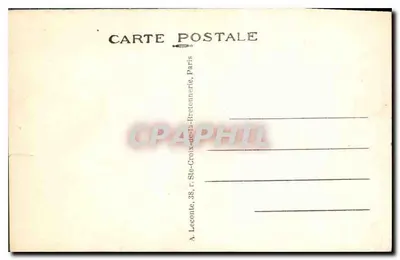 Le Trocadéro à Paris — vue du bâtiment et de la statue du taureau — éditeur A.L. n°200 — Verso