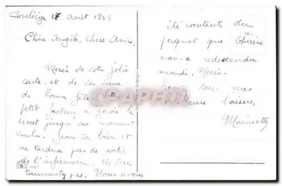 Anémonas em um vaso com bolinhas — Impressão na Bélgica — n°18 — Verso