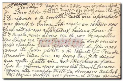 Ciclami rosa — Buon compleanno — editore sconosciuto, numero di serie non visibile — Verso