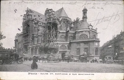 Paris — Église Saint-Eustache & Rue Montmartre — éditeur DUFAYEL