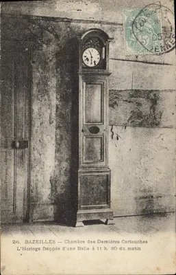 Bazeilles — Sala das Últimas Cartuchos — A Relógio atingida por uma Bala às 11h30 da manhã — Sarratine-Pierson, editor, Sedan, n°26