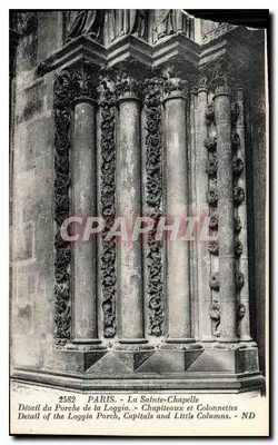 Detalhe do Portal da Loggia — A Capela Santa — Paris — n°2582