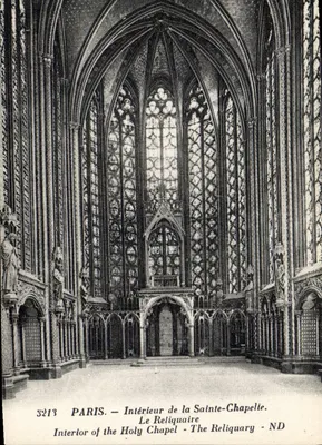 Paris — Interior da Santa Capela — O Reliquiário — Editor ND, n° 3213