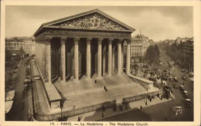 Paris — A Madeleine — A Igreja da Madeleine — Editor A. Lecoute, 38 rue St-Croix-de-la-Bretonnerie, Paris