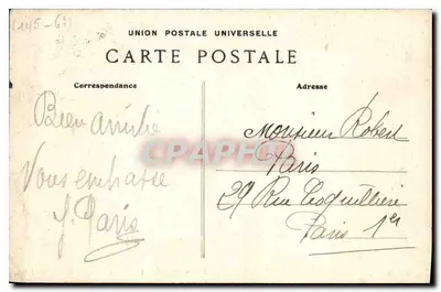 Paris — Le Jardin du Luxembourg (Le Sénat) — G.C.A. Paris n°3078 — Verso