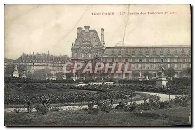 Jardin des Tuileries — vue du palais — TOUT PARIS 717