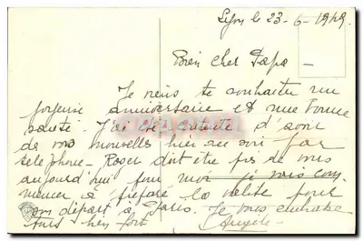 Bouquet de rosas y flores azules — Tarjeta postal antigua — Editor desconocido — Reverso