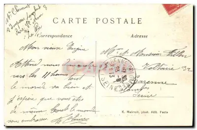 Créteil — Brzegi Marne — Widok artystyczny — E.M. nr 4058 — Rewers